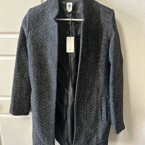 Elegant Black Tweed Blazer